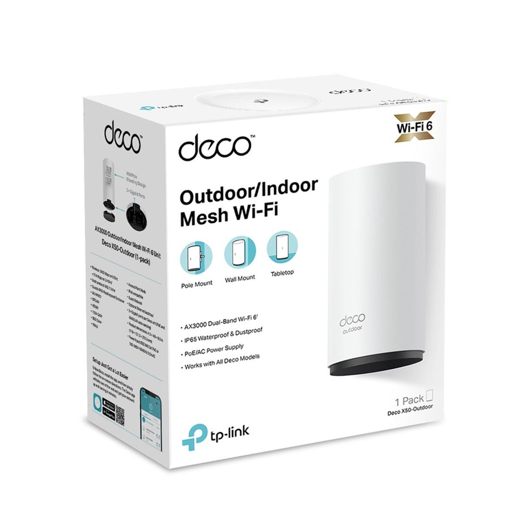 TP-Link Deco X50 (1-Pack)(US) Roteador Mesh AX3000 Sistema Wi-Fi Gigabit Dual-Band
