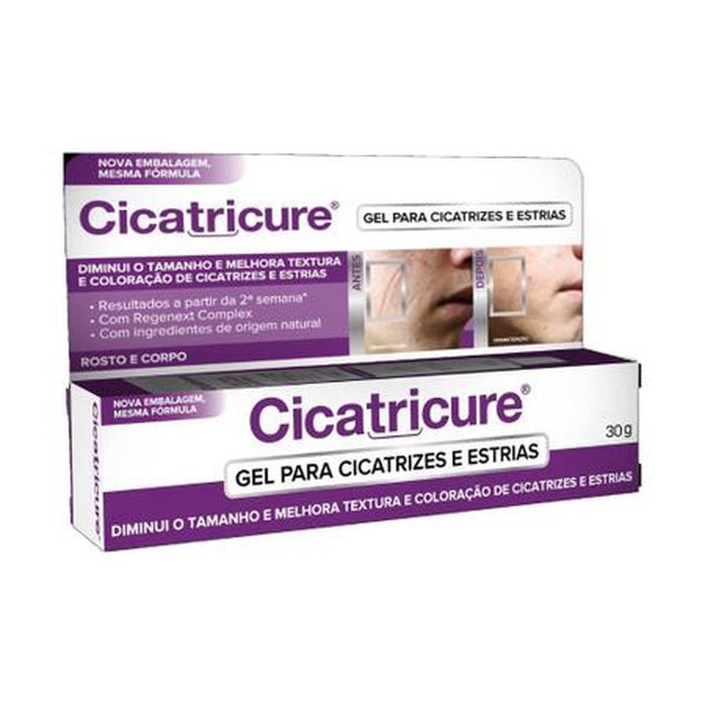 Cicatricure Gel para Cicatrizes e Estrias Rosto e Corpo 30g em Oferta na Shopee