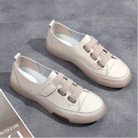Sapatos de Couro com Sola Macia e Confortável, Tendão de Couro Bovino, Sapatos Esportivos Casuais para Mulheres FEAS — imagem 2 de 2