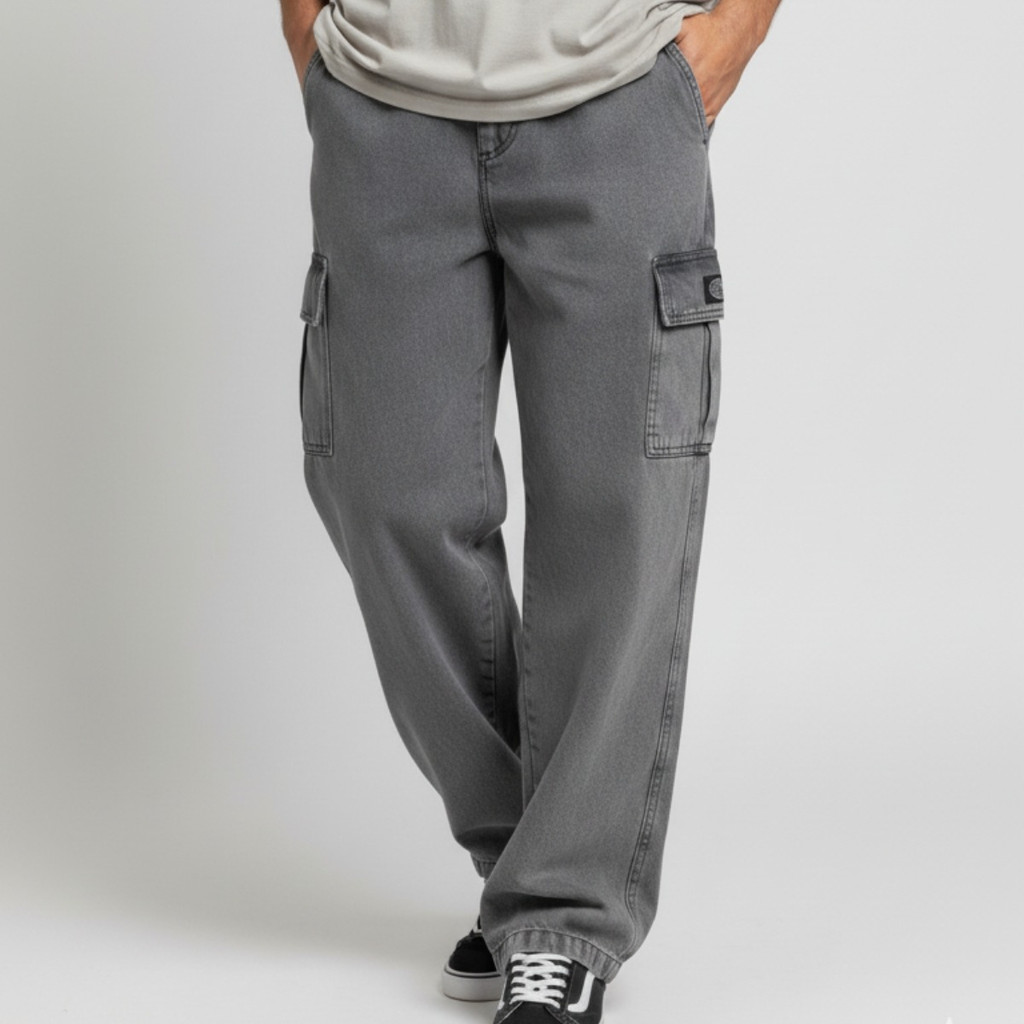Calça Cargo Jeans Surfavel Masculina Estilo Reta