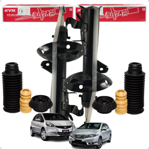 Par Amortecedor Dianteiro Kayaba + Kit Fit 2009 Á 2013 em Oferta na Shopee
