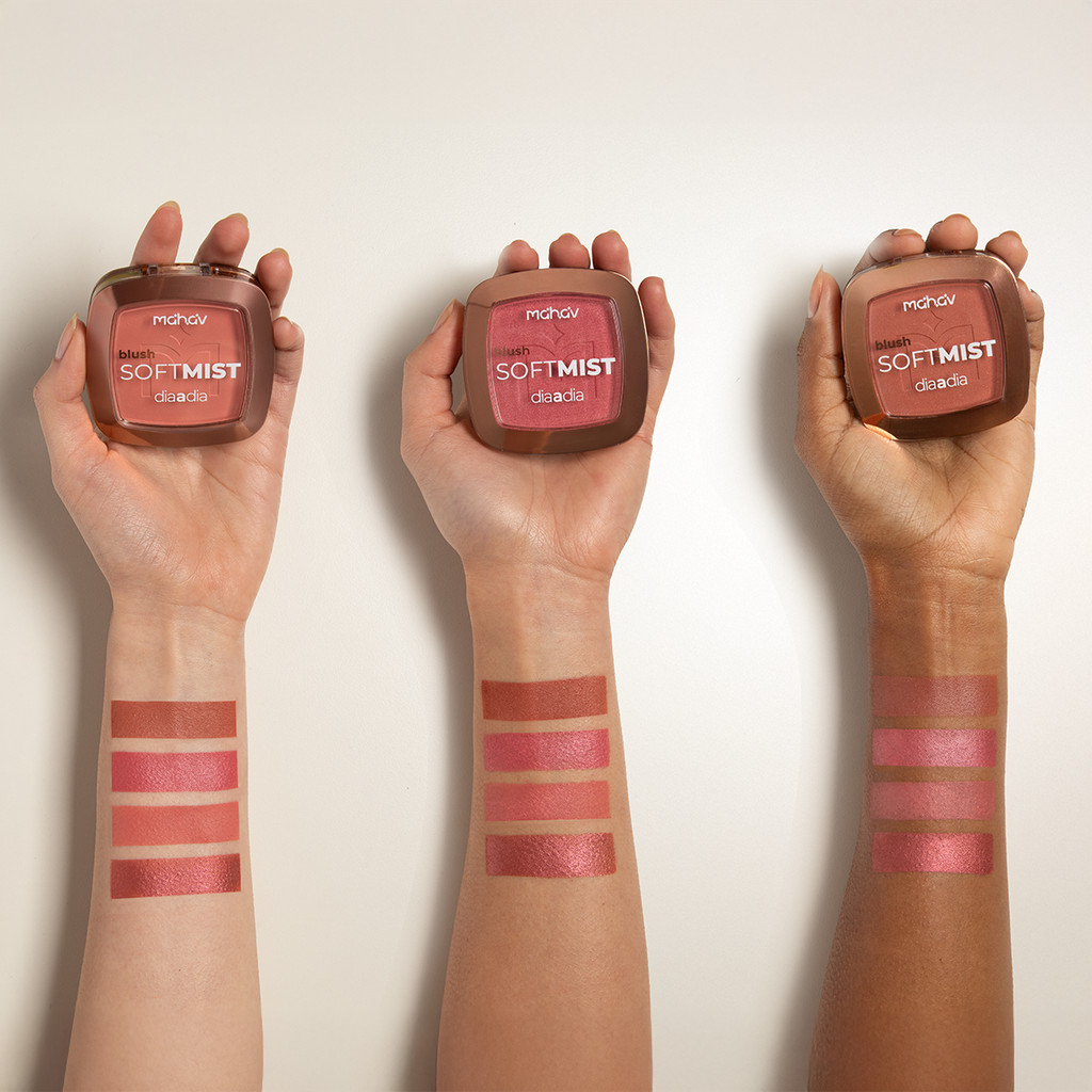 Blush Facial Em Pó Compacto Soft Mist Dia a Dia Mahav