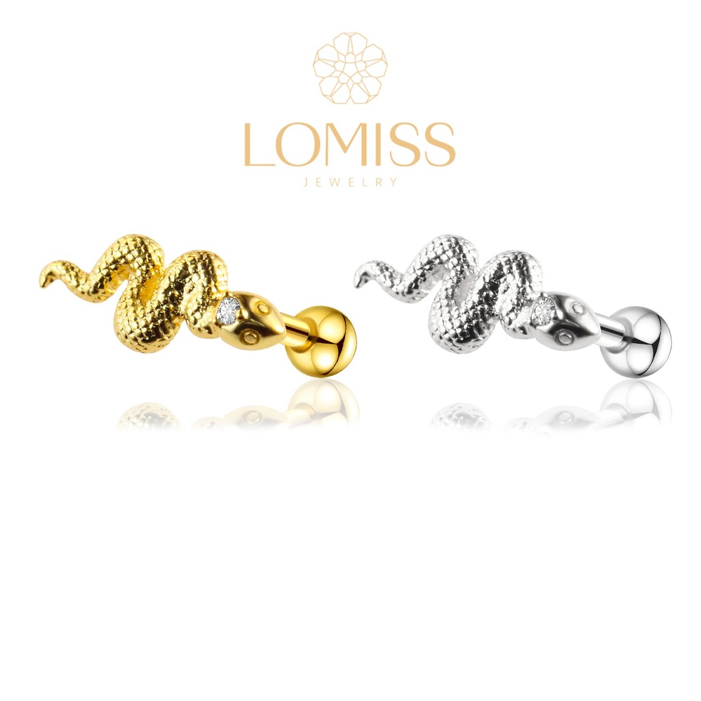 Piercing Orelha Conch Mini Barbell Cobra Cobre / Aço Cirurgico Cravejado Zircônia Tragus Lóbulo Nariz Labret Helix Boca