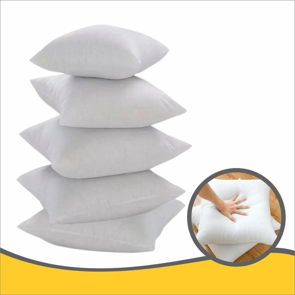 Kit 5 Enchimento de Almofada Refil 45x45 Silicone Antialergico em Oferta na Shopee