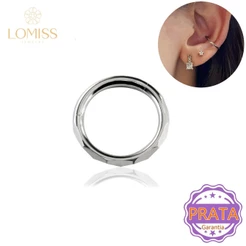 Piercing Nariz Argola Prata 925 Clik | Circular Orelha Helix Tragus Septo Rook Conch Detalhado Piercing Nostril