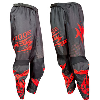 CALÇA MOTOCROSS TRILHA ENDURO VELOCROSS C/BOLSO PRETO VERMELHO RUGGE ULTRA RESISTENTE