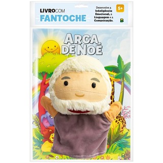 Livro com Fantoche: Arca de Noé - Desenvolve a Inteligência Emocional, Linguagem e a Comunicação - Capa Cartão