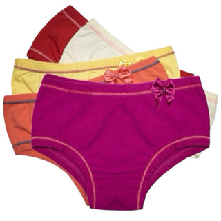 kit 10 Calcinha Poliamida infantil lisa para criança calcinhas infanto juvenil confortável em Oferta na Shopee