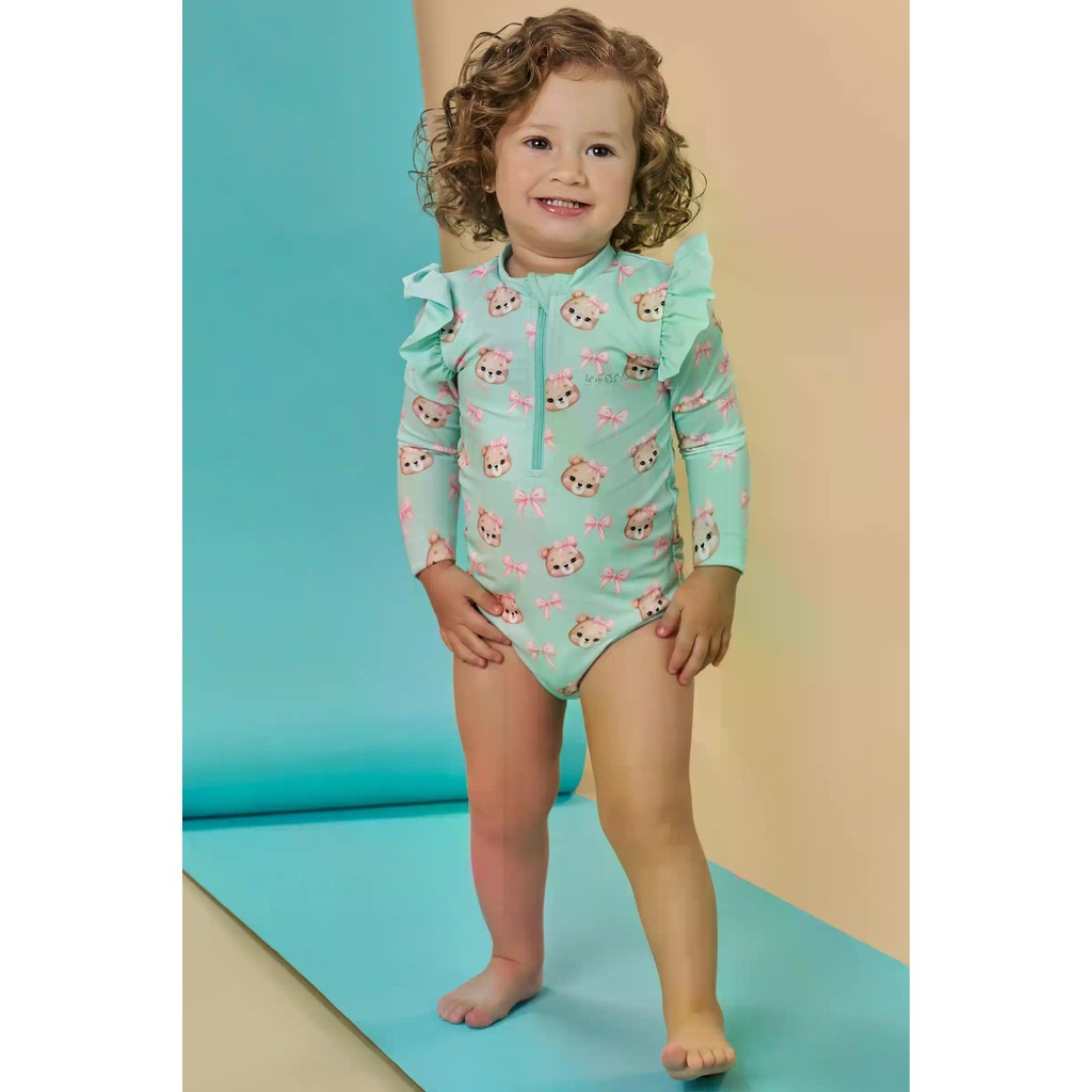 Maiô Malha UV com Proteção UV 50+ 87827 Infanti Bebê Menina