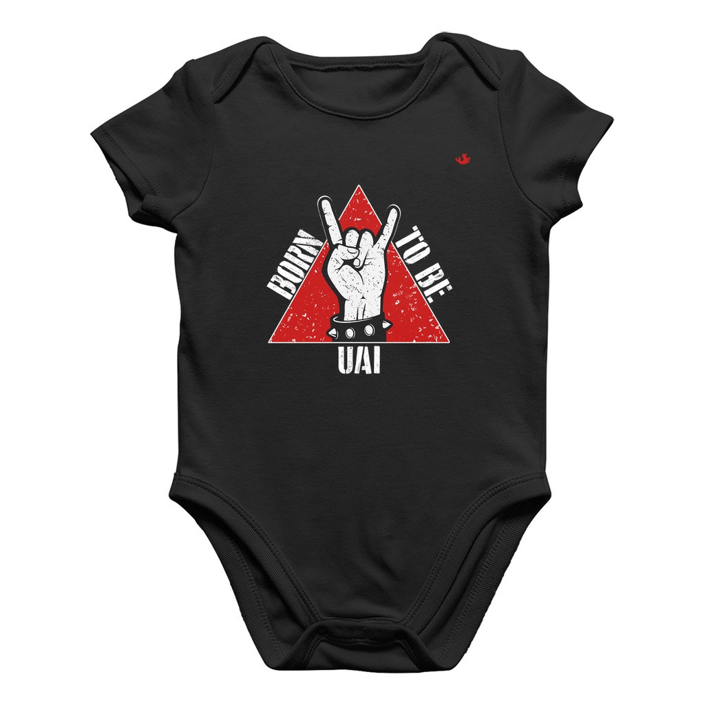 Body Bebê Algodão Born To Be Uai Rock Roupa