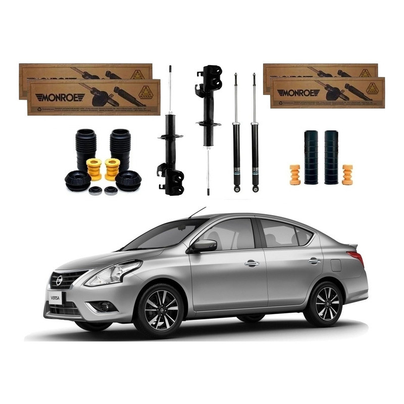 Kit Amortecedor Dianteiro Traseiro Versa 1.0 1.6 2015 A 2020 em Oferta na Shopee
