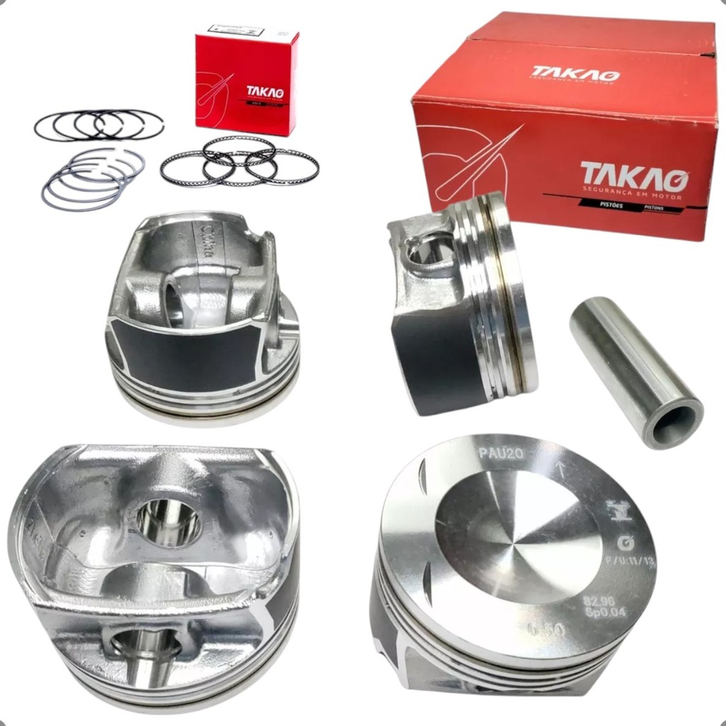 Jogo Pistão com Anéis Takao Audi A3 A4 TT Passat 2.0 TSI TFSI 200cv Pino 20mm BPY BWA 2004 a 2013 em Oferta na Shopee