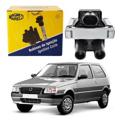 Bobina Ignição Marelli Fiat Uno 1.0 8v Fire Gas 2001 A 2006