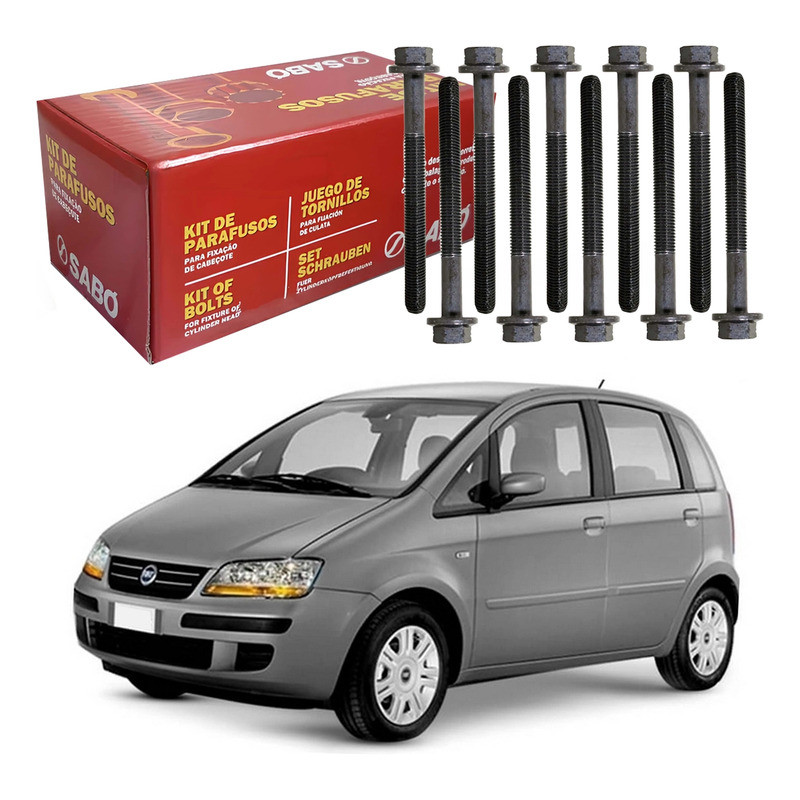 Jogo Parafuso Cabeçote Sabó Fiat Idea 1.4 8v 2006 A 2010