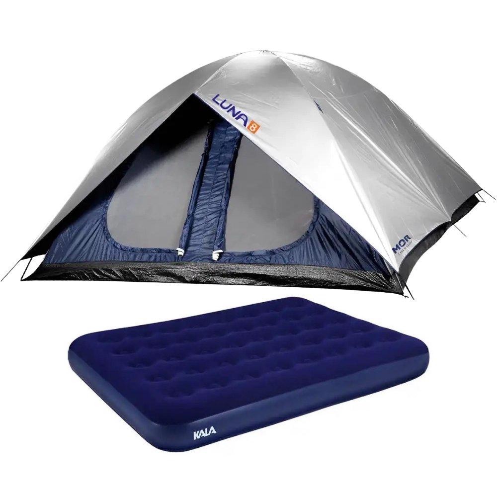Barraca para Camping LUNA com Proteção 8 Pessoas com Colchão Inflável de Casal KALA