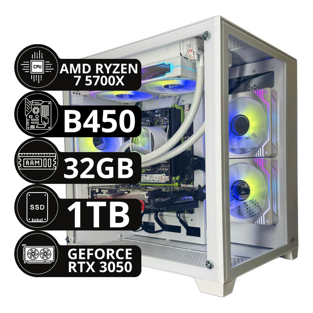 Pc Gamer Amd Ryzen 7 5700x 32gb Rtx 3050 6gb Nvme 1tb