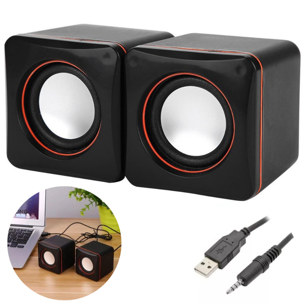 Caixa Caixinha de Som Potente Usb P2 Para Computador Pc Notebook Home Office - Aries shop em Oferta na Shopee