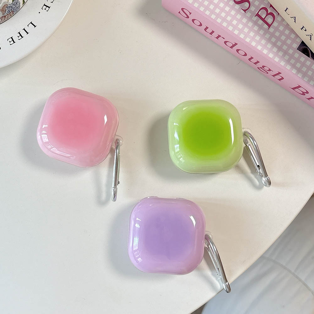 Gradiente Rosa Verde Roxo Caso Para Samsung Galaxy Buds 2 Pro Live FE Fone De Ou