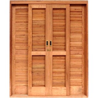 Porta de Correr Veneziana Madeira 6 Folhas Madersilva 2,15mx2,00mx15cm 2,15m x 2,00m x 15cm em Oferta na Shopee