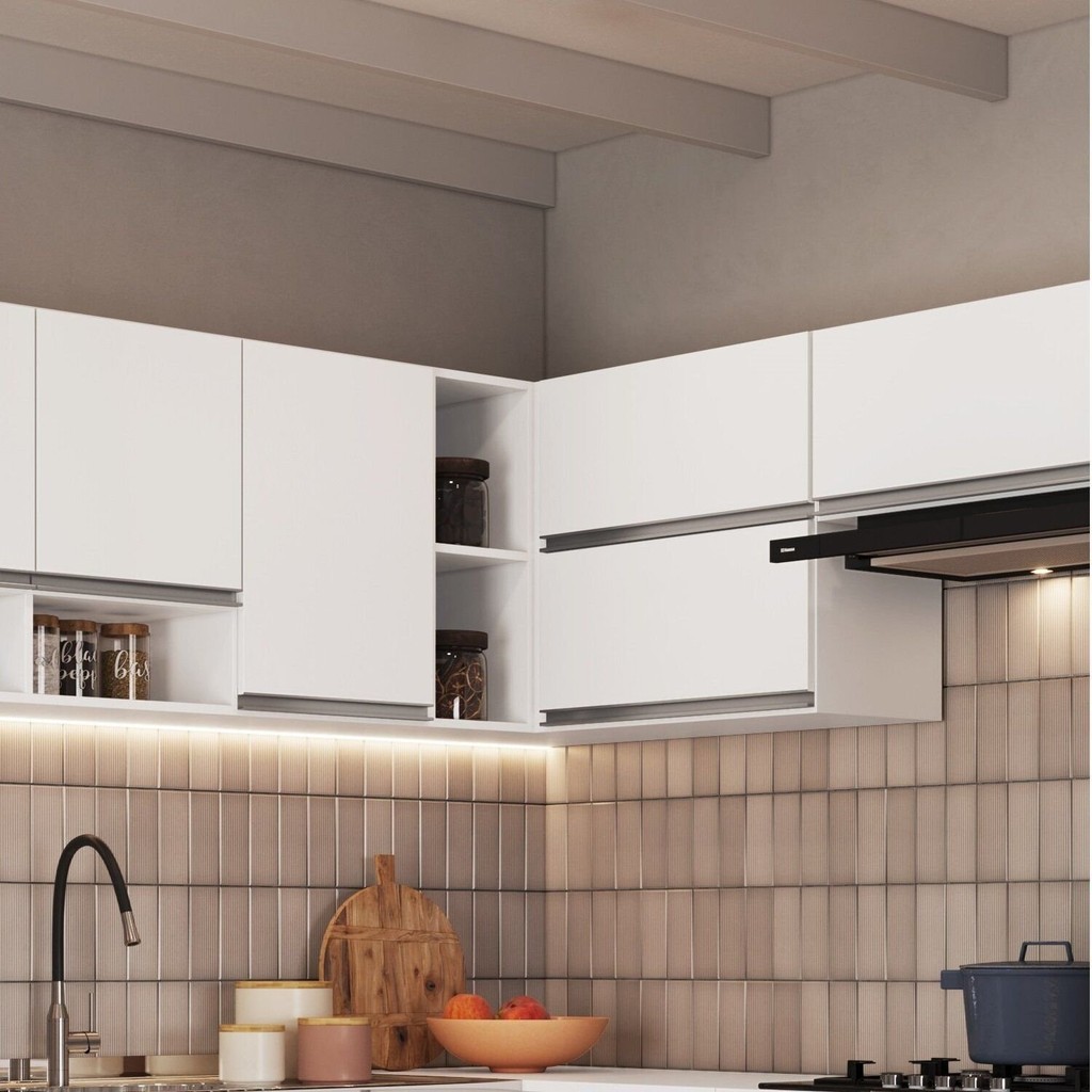 Armário Aéreo para Cozinha Canto Reto Athena em Oferta na Shopee