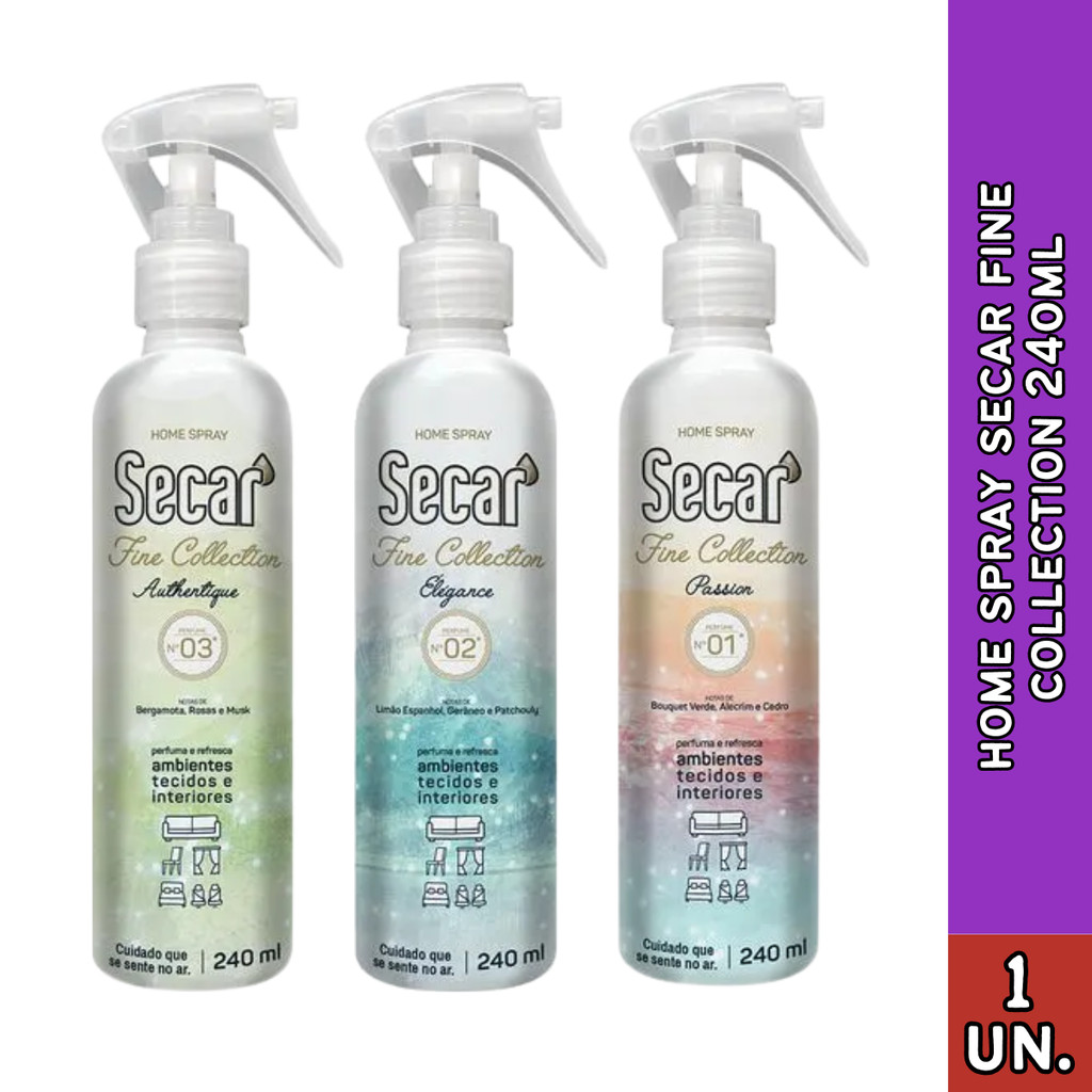Home Spray Secar Fine Collection 240ml Escolha a Fragrância