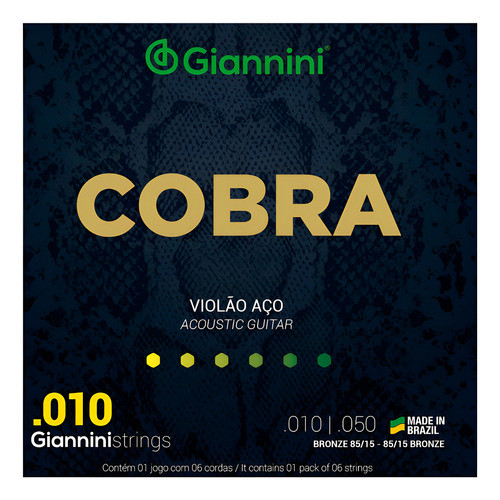 CORDA GIANNINI COBRA VIOLÃO AÇO - GEEFLE