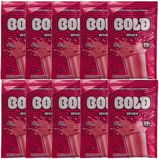 Bold Whey - 10 Sachês 30g Mousse de Morango - Bold em Oferta na Shopee