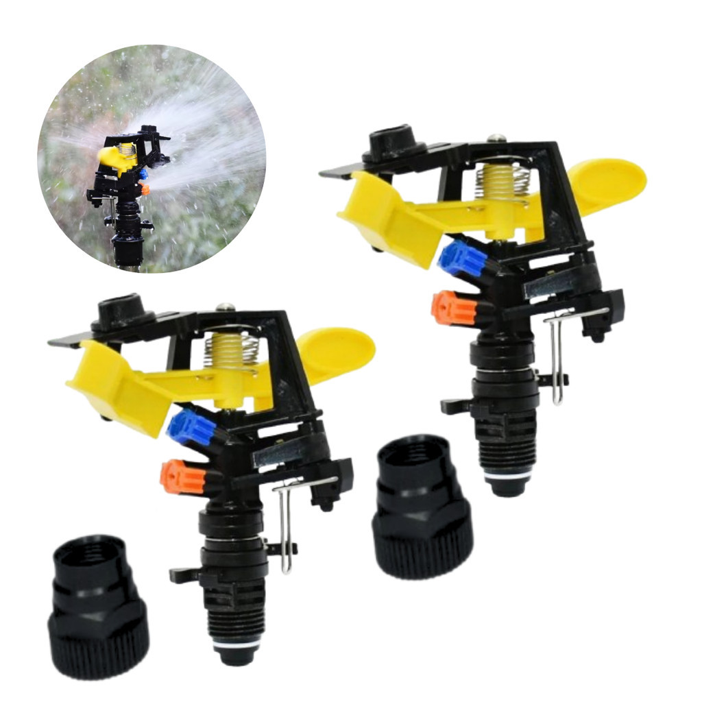 Kit 2 Aspersor 3/4 Setorial Espiga De Impacto Irrigador 3/4 Horta, Jardim, Gramado e Lavoura