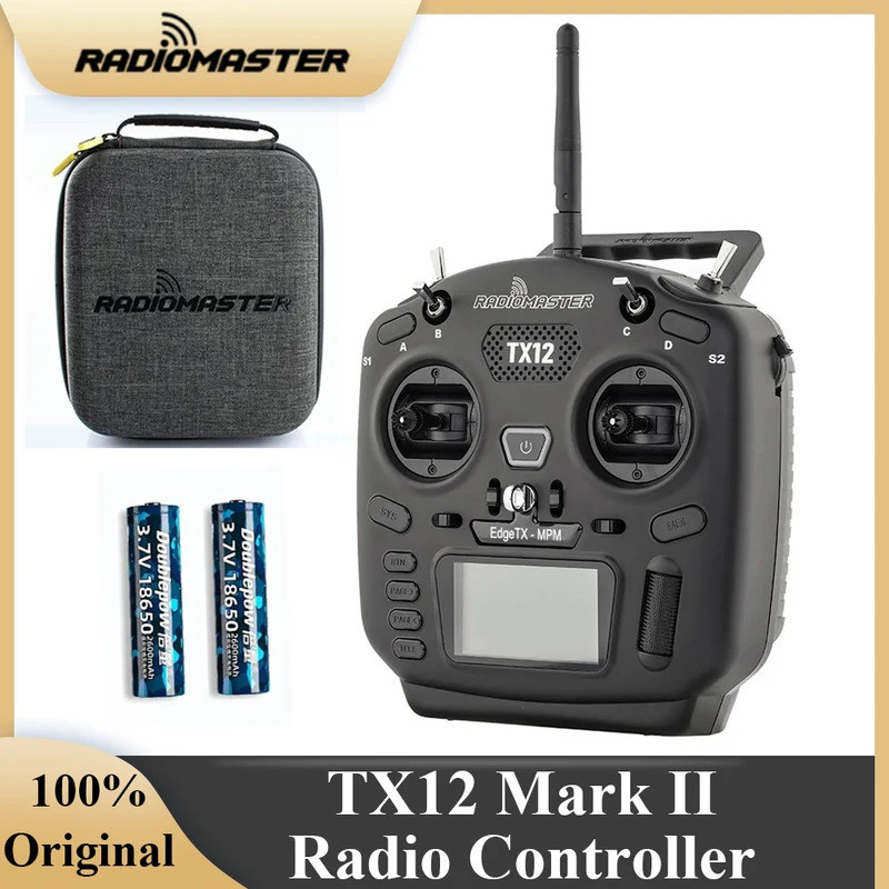 RadioMaster TX12 MKII ELRS EdgeTX OpenTX FCC LBT M2 16CH Hall Gimbals Transmissor De Controle De Rádio Compatível Com Vá