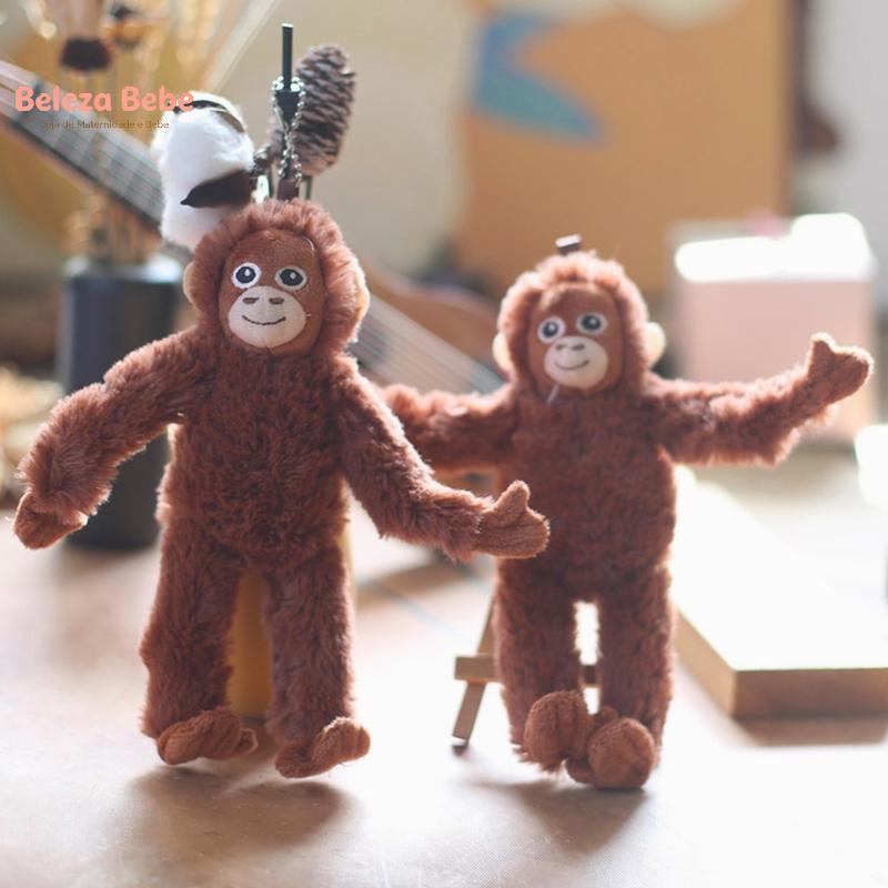 Belaeza Bebe Dos Desenhos Animados Gorila Brinquedo De Pelúcia Chimpanzés Macaco Pingente Macio Boneca Chaveiro Bapa Sac