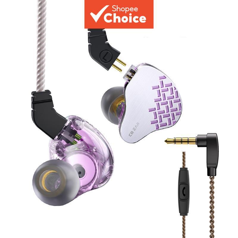  Fone de Ouvido Intra-Auricular KBEAR Rosefinch com Cancelamento de Ruído, Placa Frontal em Liga de Zinco de Grau