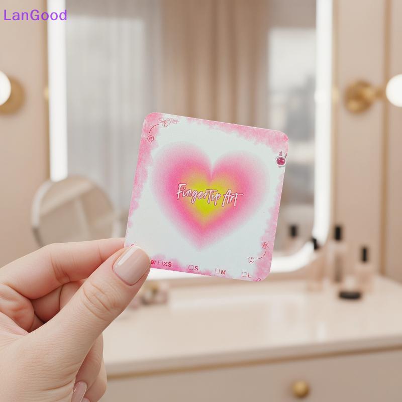 LanGood 50 Pcs Gradiente Perolado Imprensa Em Cartões De Exibição De Unhas Com Marca De Tamanho Design Colorido Perfeito