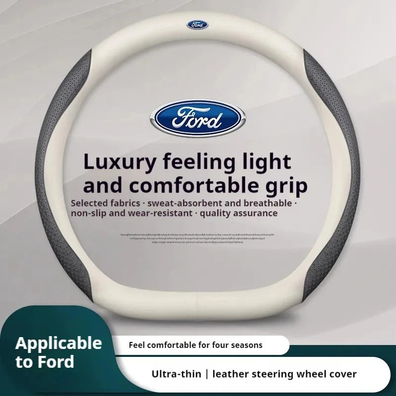 Para Ford Mondeo Focus Raptor Puma Edge Explorer Ecosport F150 Ranger Fusion Kuga Couro Carro De Fibra Carbono Volante C