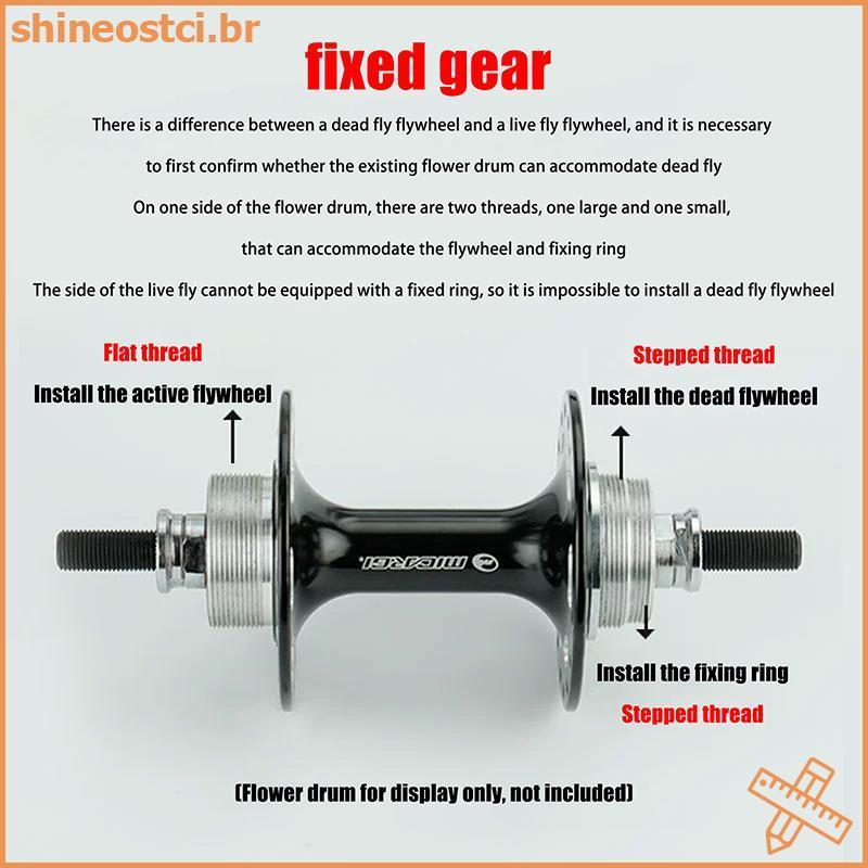 SHINE 13T/14T/15T/16T/17T/18T Engrenagem Fixa 1 Velocidade Roda De Bicicleta Engrenagens Sproet Loing Para Cubo Tra Fixo