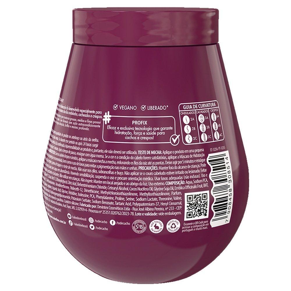 Máscara Hidratação Salon Line Tô de Cachos Matizadora Marsala Roxo 500g · foto 2