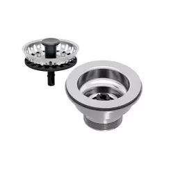 Válvula Tramontina para Pias e Cubas - Inox e Polipropileno sem Escape 3.1/2''