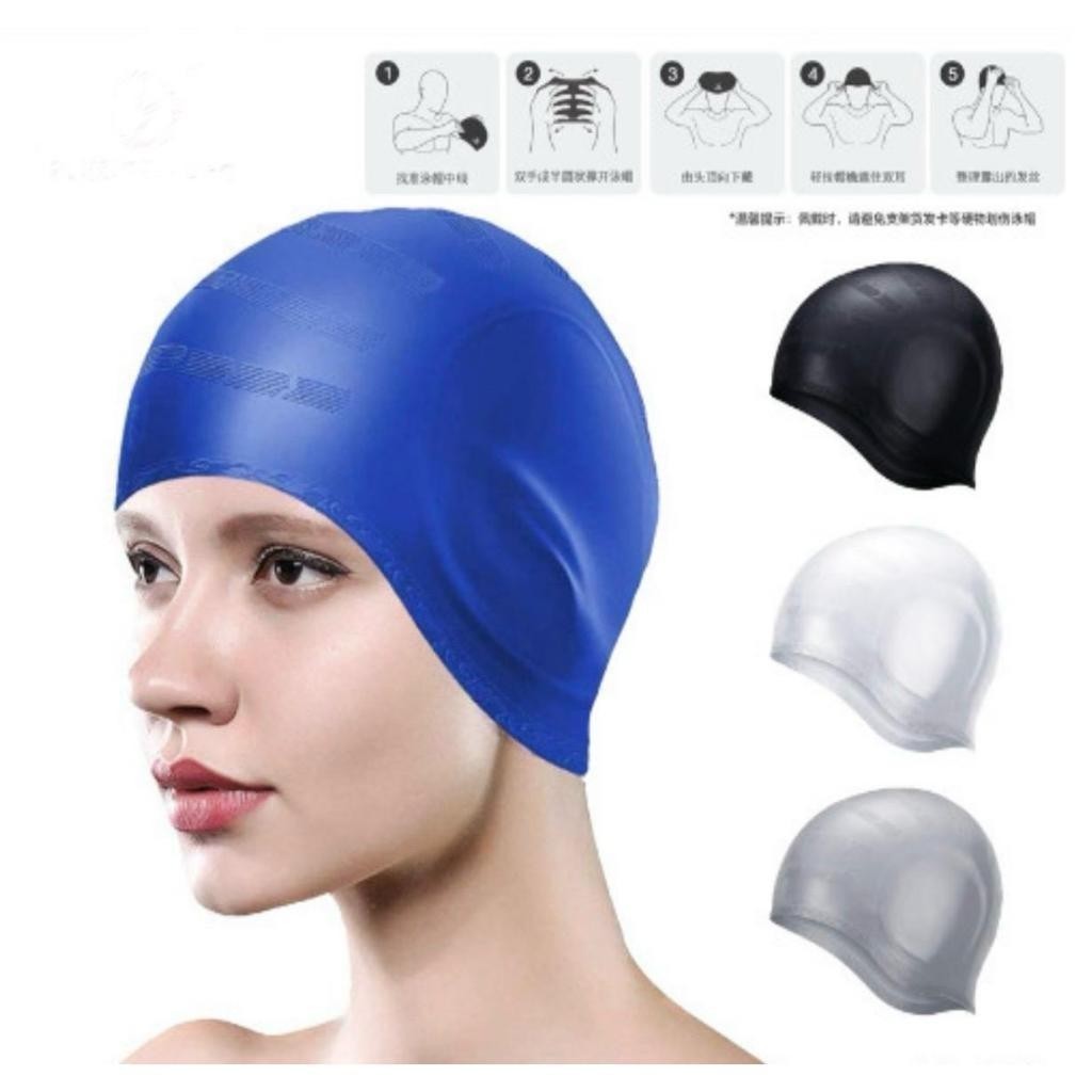6 Toucas Natação Silicone para Piscina da Shopee que Encantam