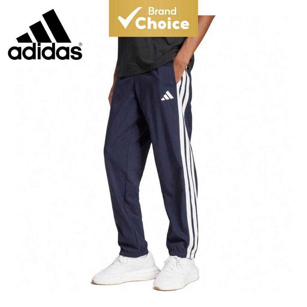 Adidas ESSENTIALS calça esportiva casual minimalista com punho no tornozelo, masculina, azul-azul legendário