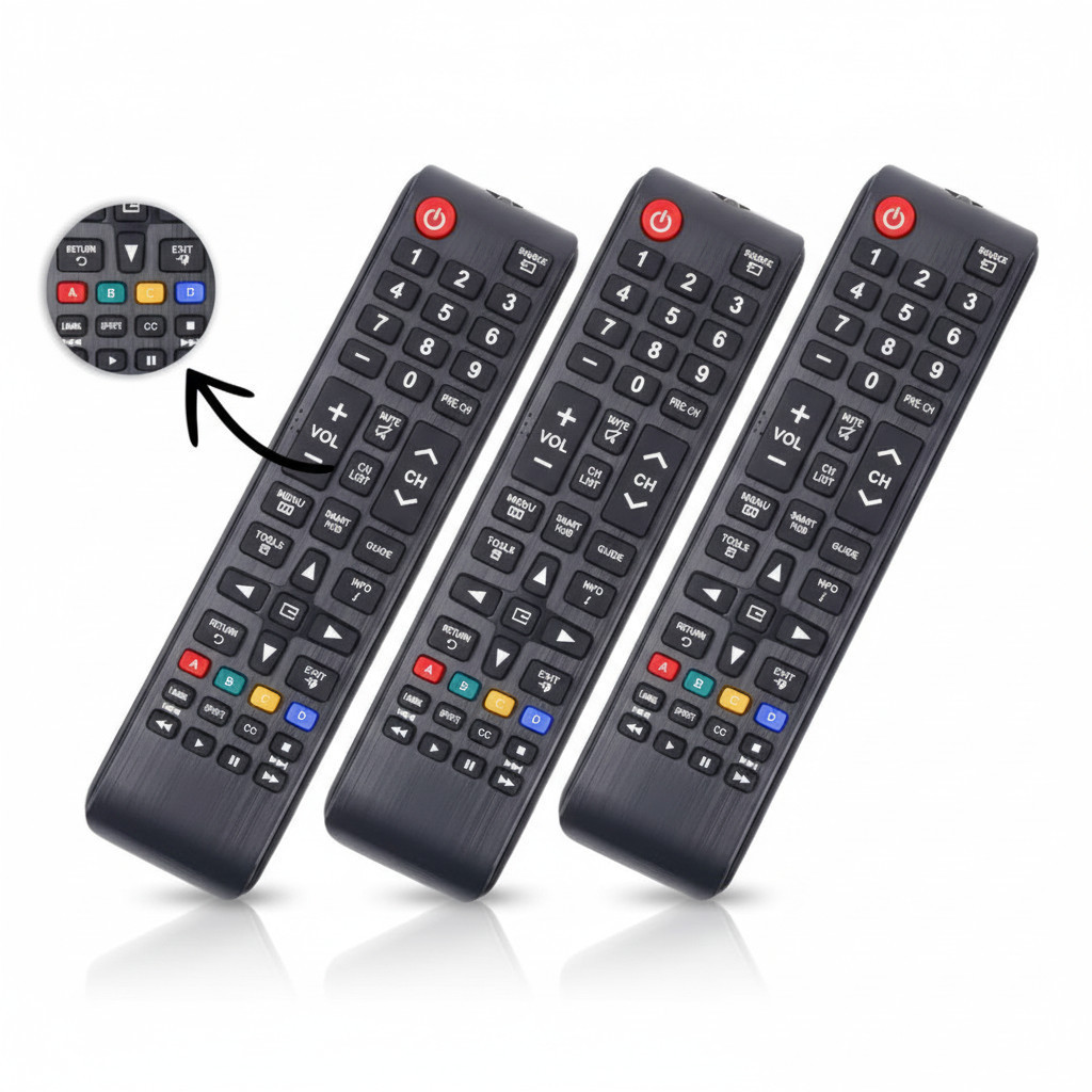 Kit 3 Controle Remoto Samsung UN32 UN40 UN43 UN50 UN55 Universal
