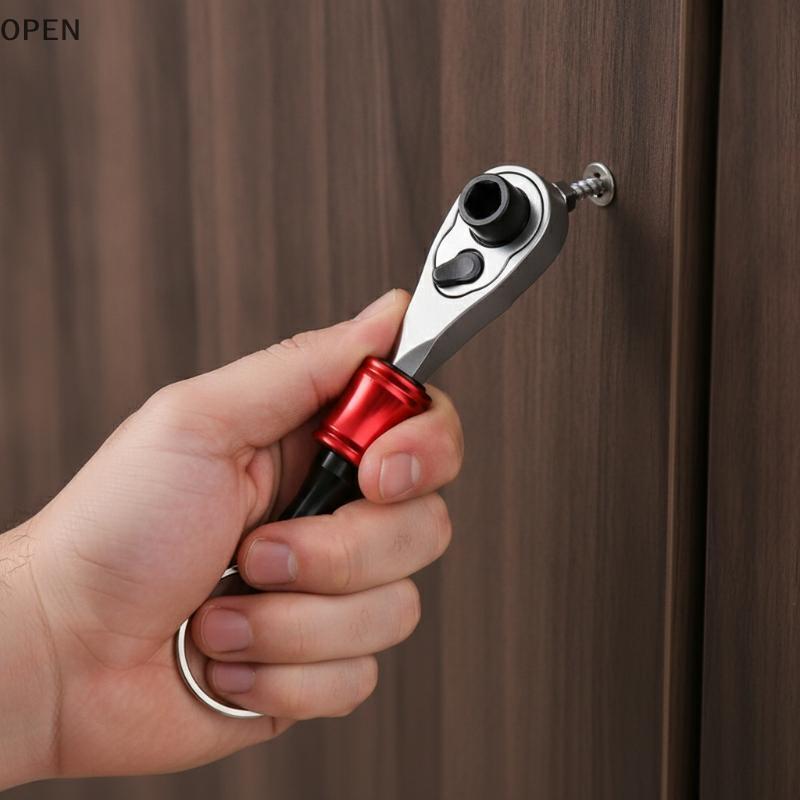 op 1/4 Polegada Mini Chave De Fenda Catraca Chaveiro Durável Hex Bit Lidar Com Ideal Para Reparação Automóvel Presente F