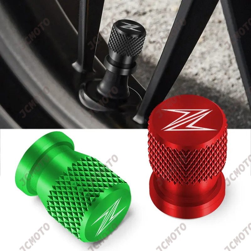 Com Logo Para KAWASAKI Z400 Z900 Z1000 Z800 Z750 Z300 Z650 Tampas de Válvula de Pneu de Motocicleta em Liga de Alumínio 