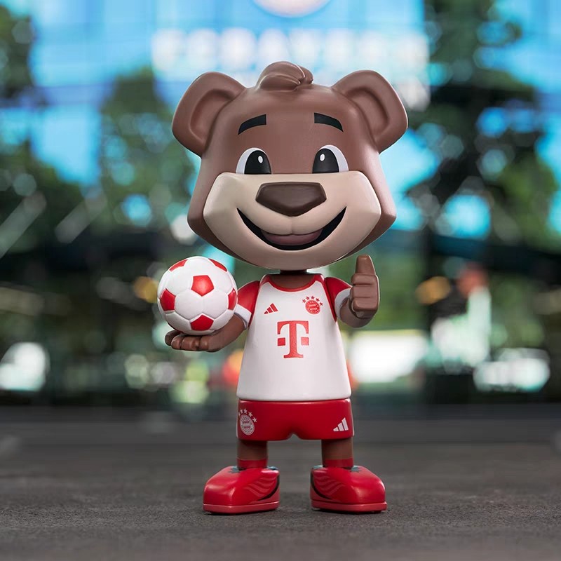 Ace Encarnação Bernie Bear Confirmado Site Oficial Genuíno Bayern Mascote Futebol Trendy Play Figure Fan Decor