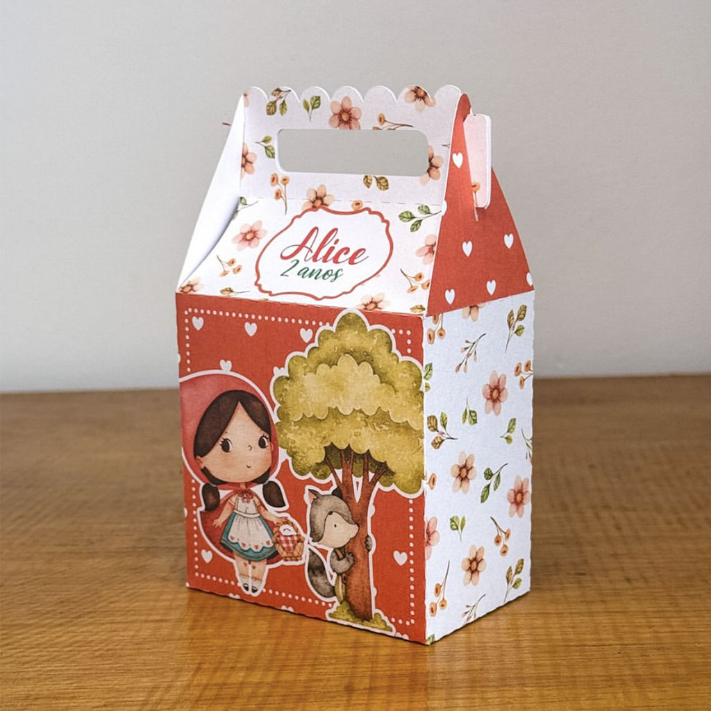 Caixa Maletinha Joy Personalizada | Chá de bebe | Lembrancinha aniversário Chapeuzinho