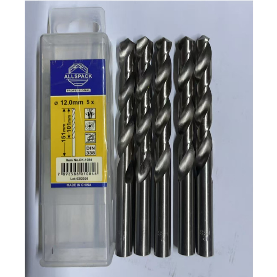 Kit Broca Aço Rápido Alta Durabilidade Furo Preciso Para Ferro Inox Madeira