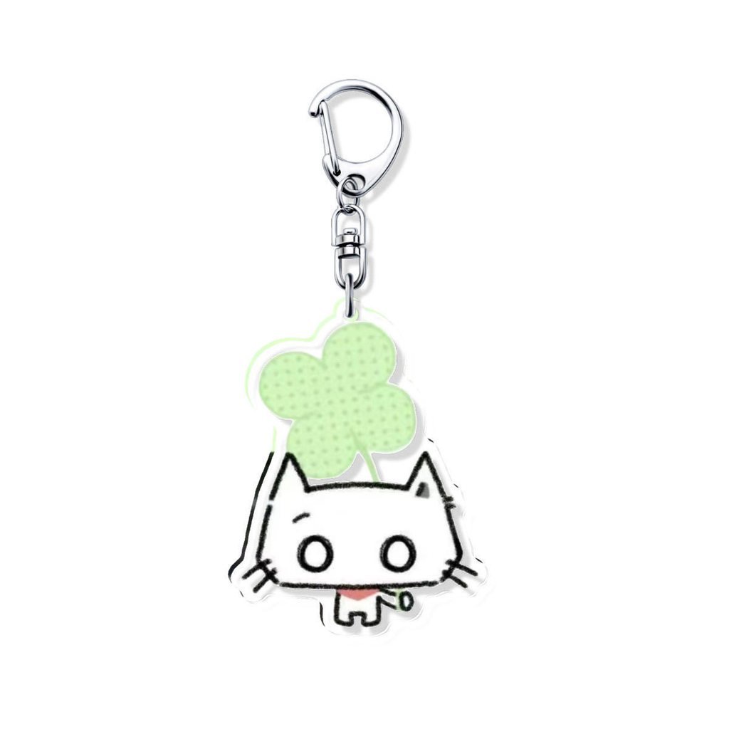 Pingente de gatinho vintage, chaveiro de acrílico da sorte, alto valor estético, decoração fofa para mochila, presente E