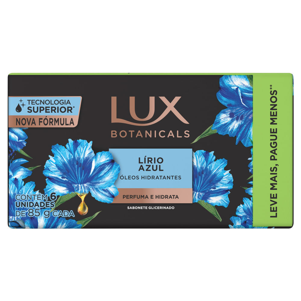 Sabonete em Barra Lux Botanicals Lírio Azul com 6 Unidades de 85g cada Leve Mais Por Menos