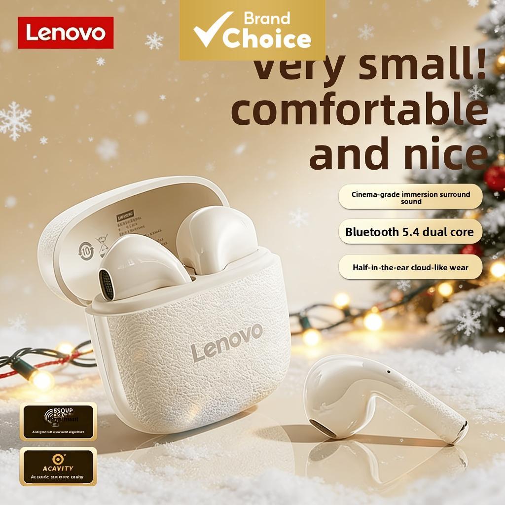 Fones De Ouvido Lenovo TWS Sem Fio Bluetooth 5.4 Meio Intra-Auriculares 360 Som Surround 12H Total Playtime Latência Ult