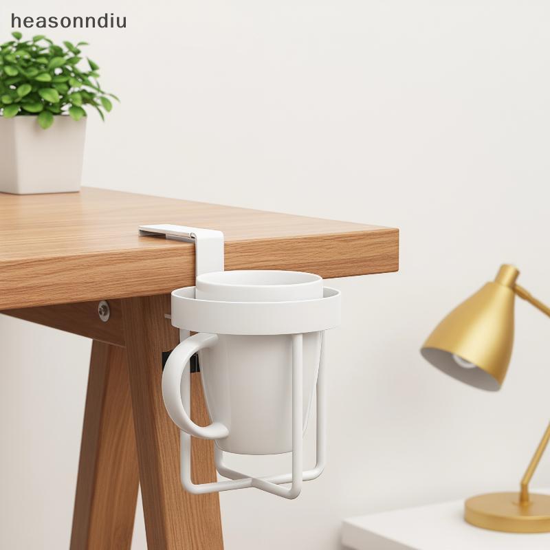 [heasonndiu] Suporte De Copo De Água Fixo Que Economiza Espaço Com Clipe Para Solução De Organização De Mesa De Escritór