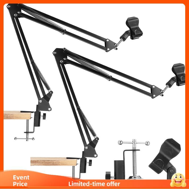 sinclair Para Microfones Leves Podcast Gravação De Jogos Compatível Com 2 Peças Boom Mic Arm Suporte Microfone De Mesa B