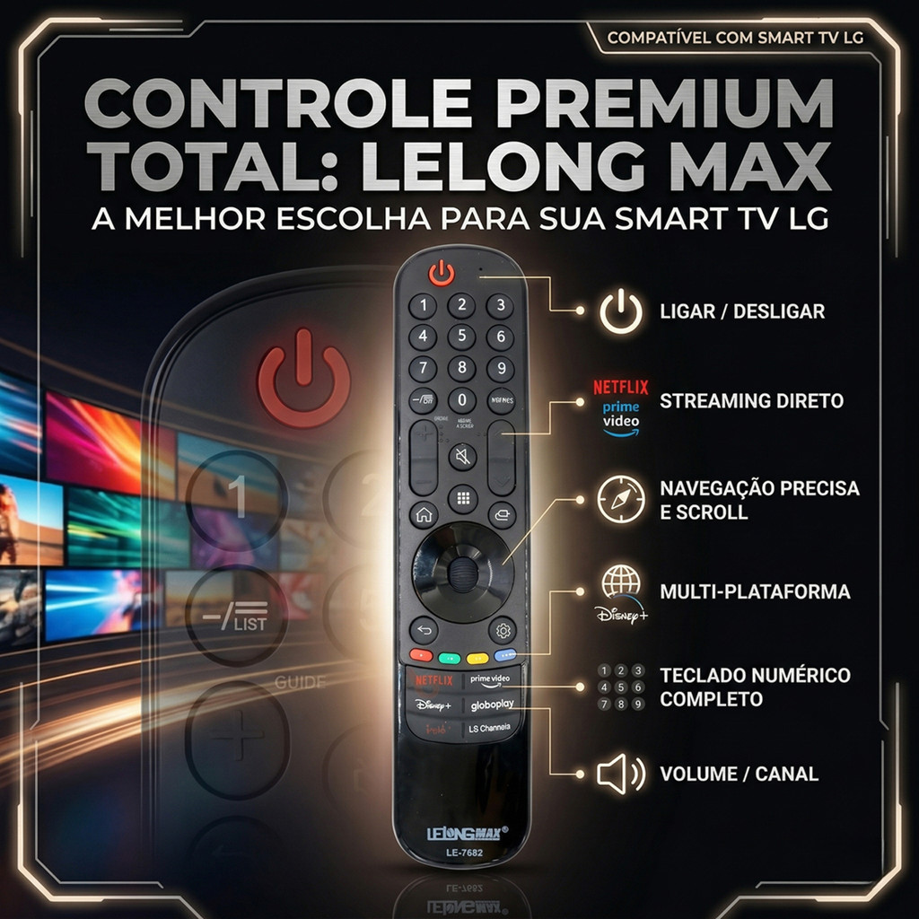 Controle Compatível com Smart Magic Mr20gn Mr21gn Mr22gn Mr23gn Mr24gn TV LG 50